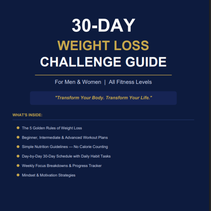 30 Day Weight Loss Challenge Guide: Workouts, Nutrition & Daily Habits