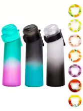Gradient Air Water Bottle with Bear Shape Scented Flavor Pods