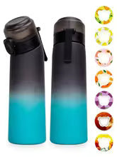 Gradient Air Water Bottle with Bear Shape Scented Flavor Pods