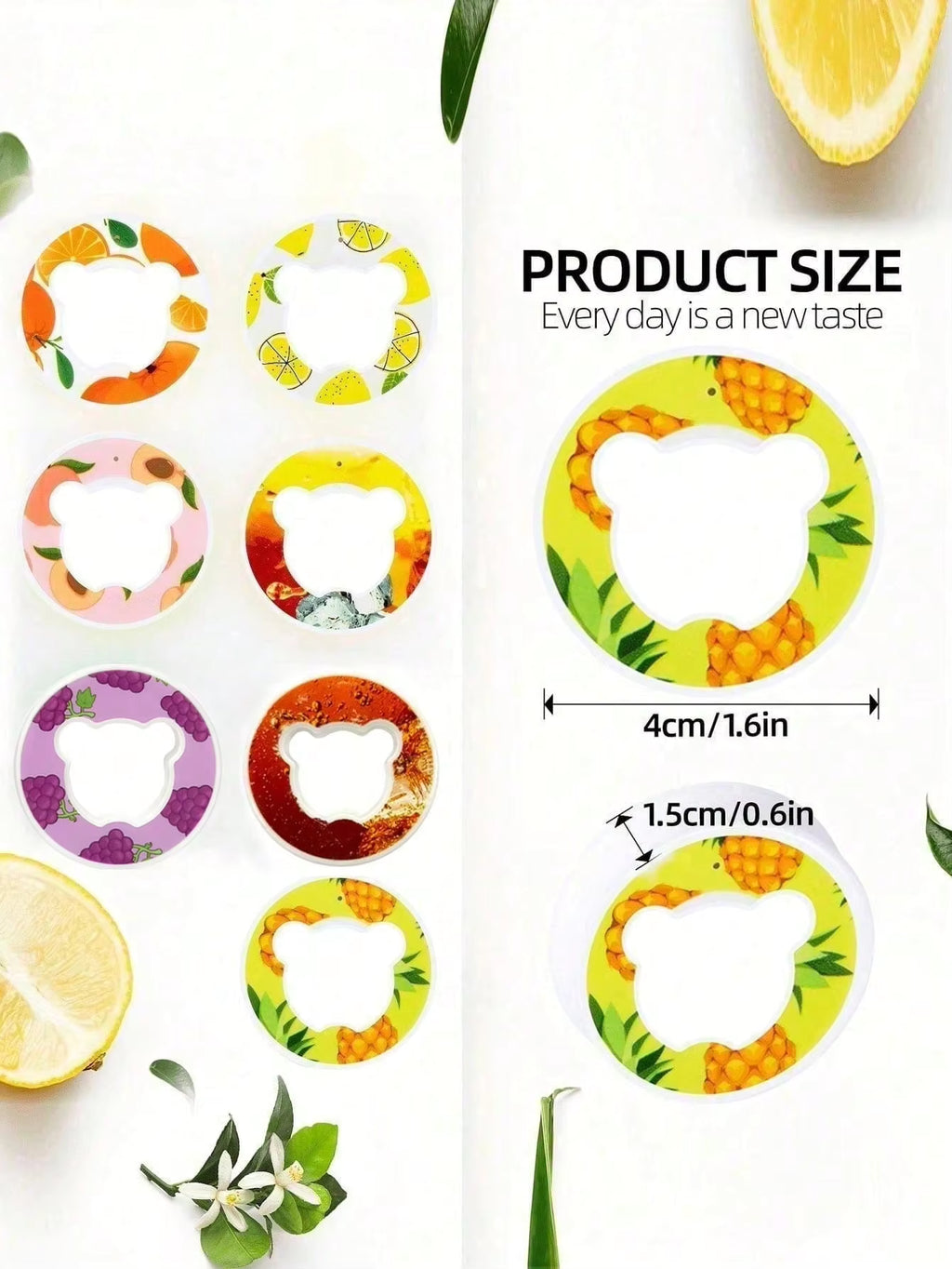 Gradient Air Water Bottle with Bear Shape Scented Flavor Pods